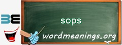 WordMeaning blackboard for sops